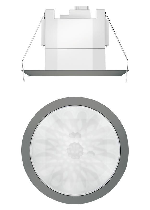 Theben - Détecteur présence encastré plafond theRonda S 360° gris KNX IP 55