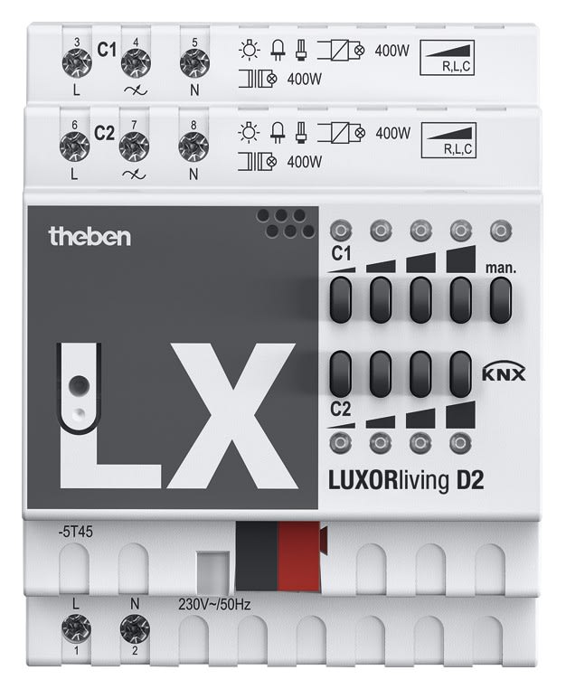 Theben - Actionneur variateur 2 circuits LUXORliving D2