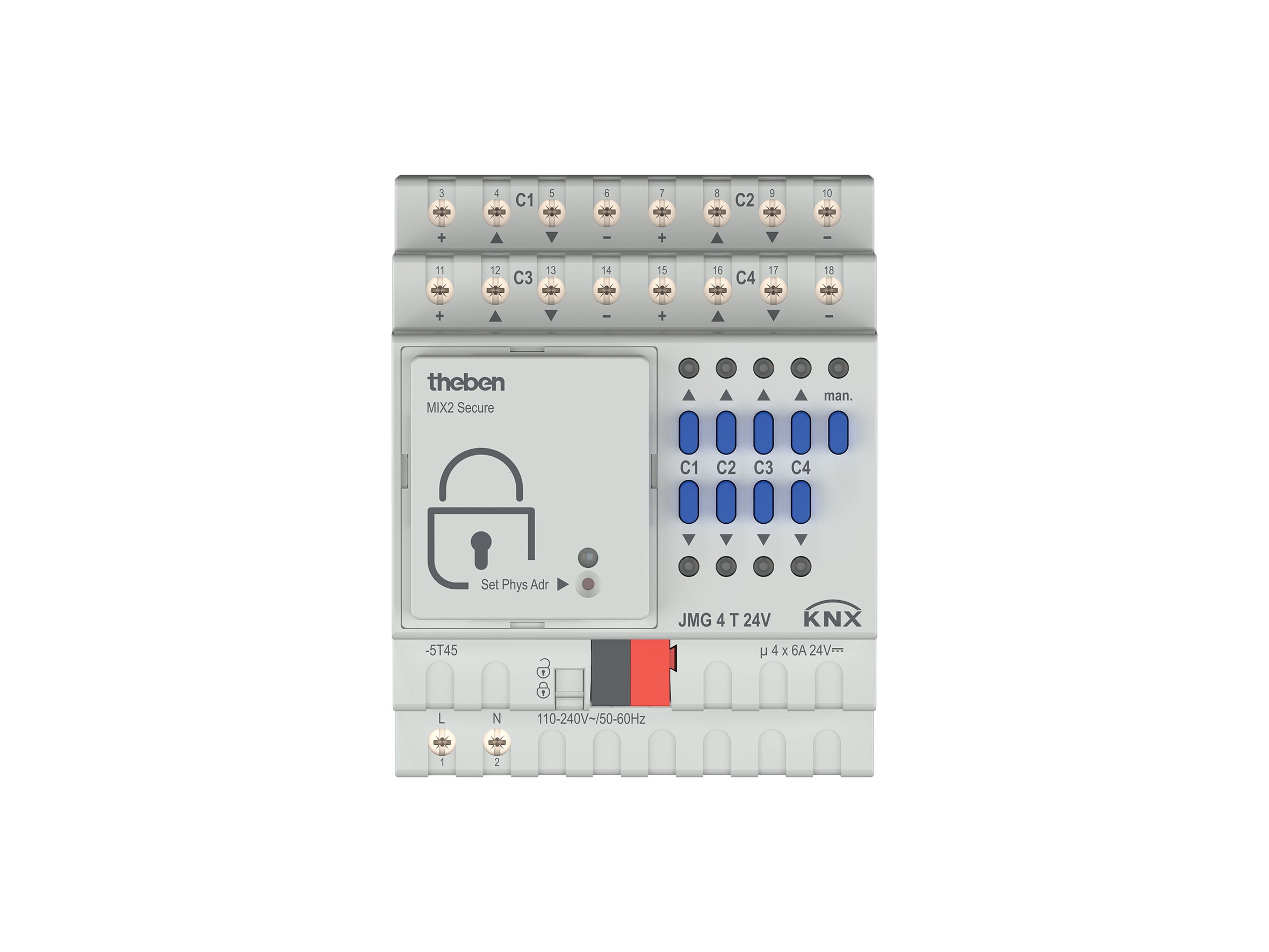 Theben - Actionneur volets 4 c JMG 4 T 24v KNX