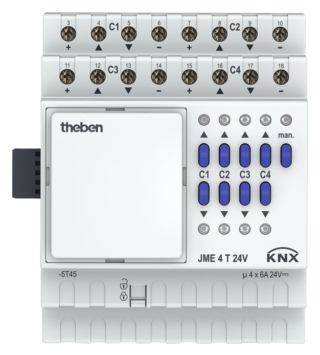 Theben - Module extension Actionneur volets 4 circuits JME 4 T 24v  KNX