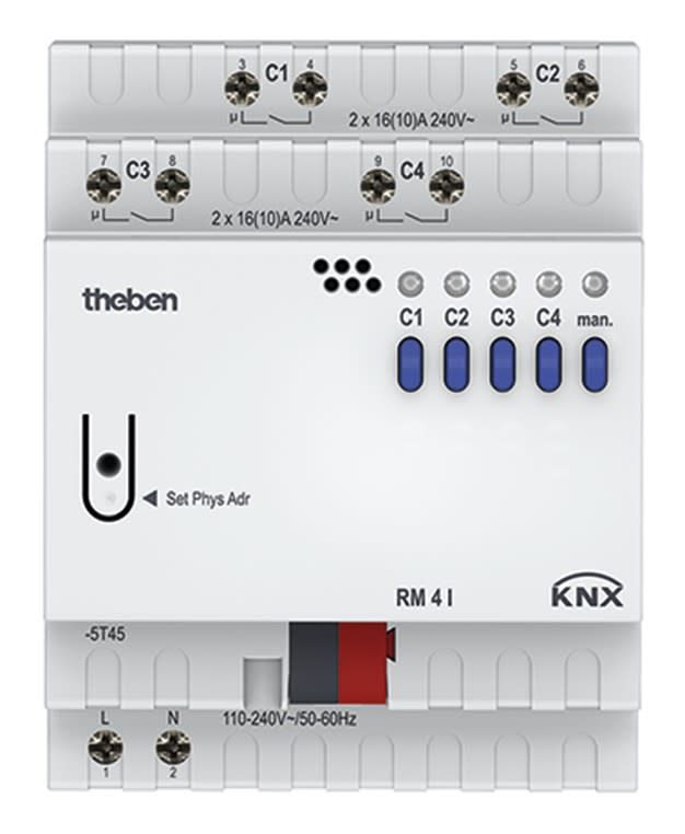 Theben - Actionneur commutation 4 c RM 4 I KNX