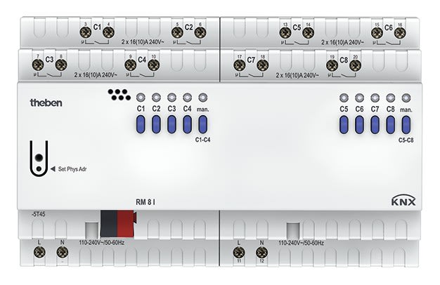 Theben - Actionneur commutation 8 c RM 8 I KNX