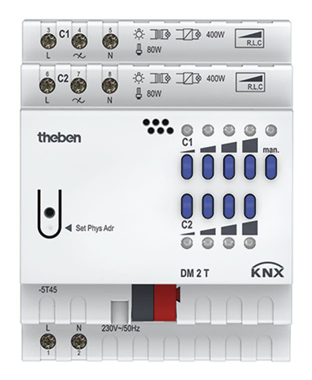 Theben - Module base KNX variateur 2 circuits 2X400VA ou 1X800VA