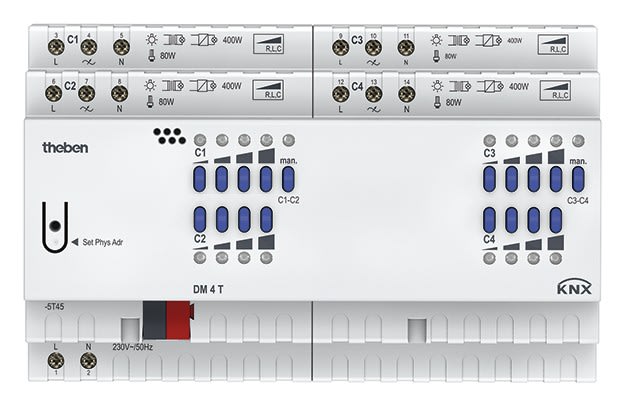 Theben - Module KNX variateur 4 circuits 4X400VA ou 1X800VA série FIX2
