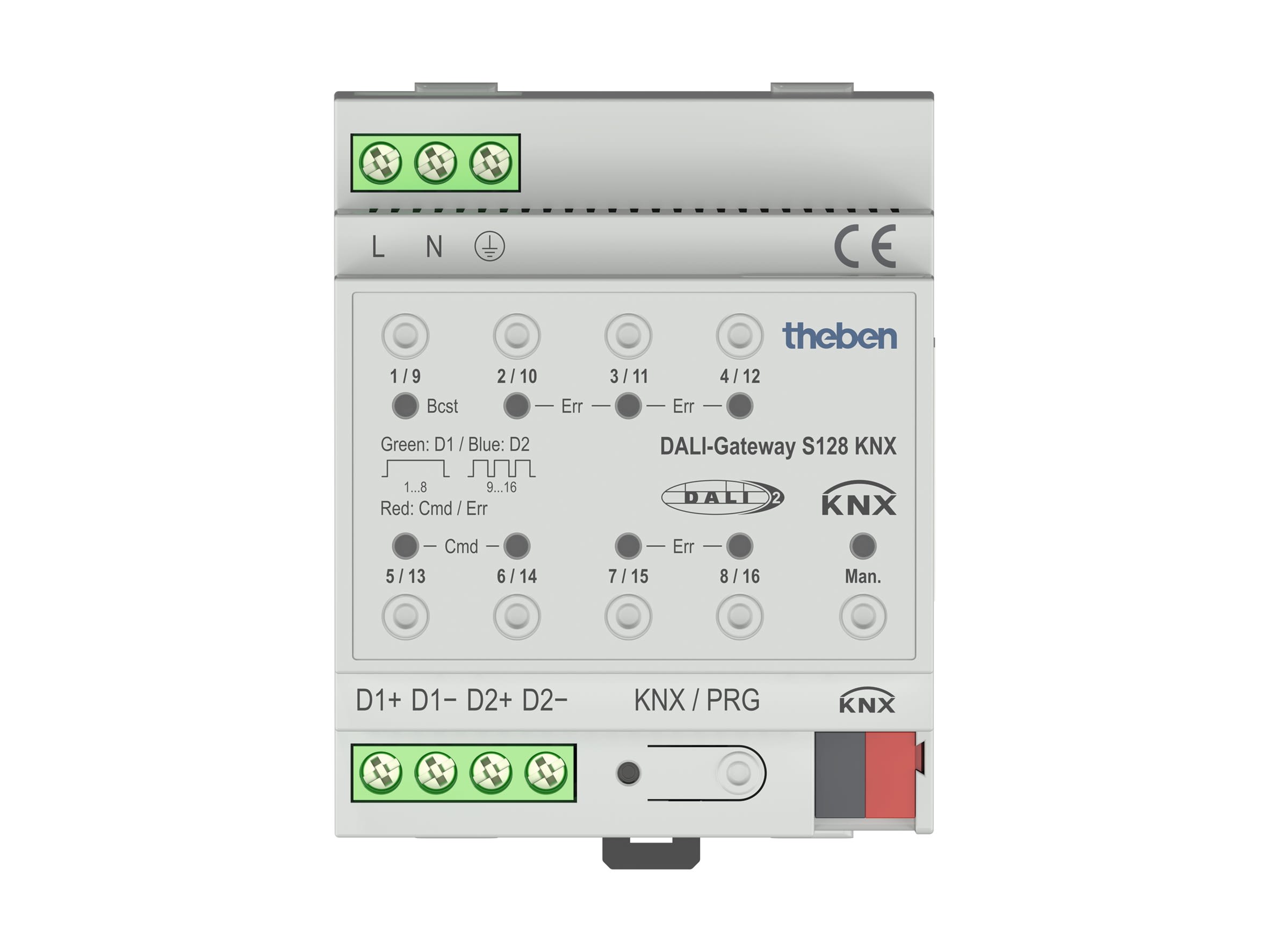 Theben - Passerelle KNX/DALI 2. 2 circuits pour 2 x 64 drivers.