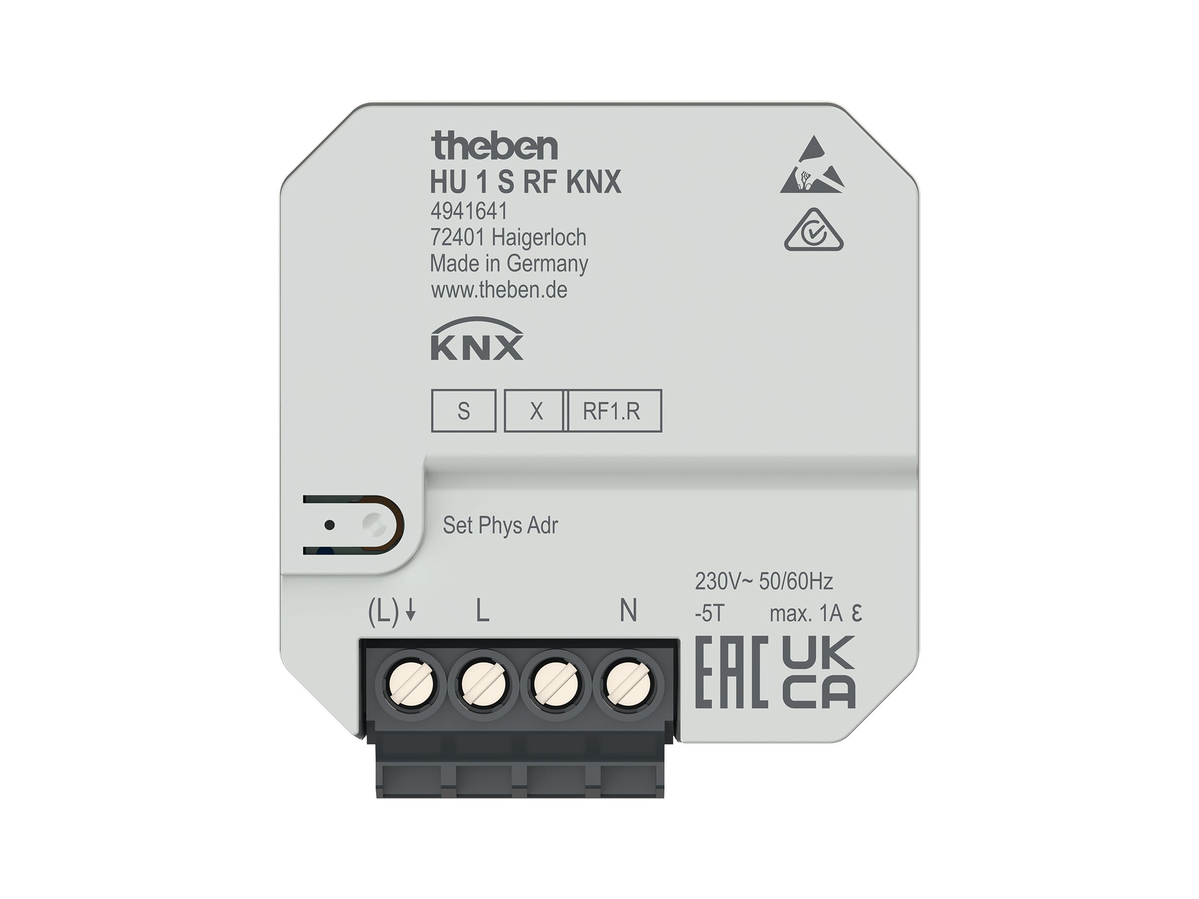 Theben - Actionneur de chauffage radio encastré à 1 canal KNX RF