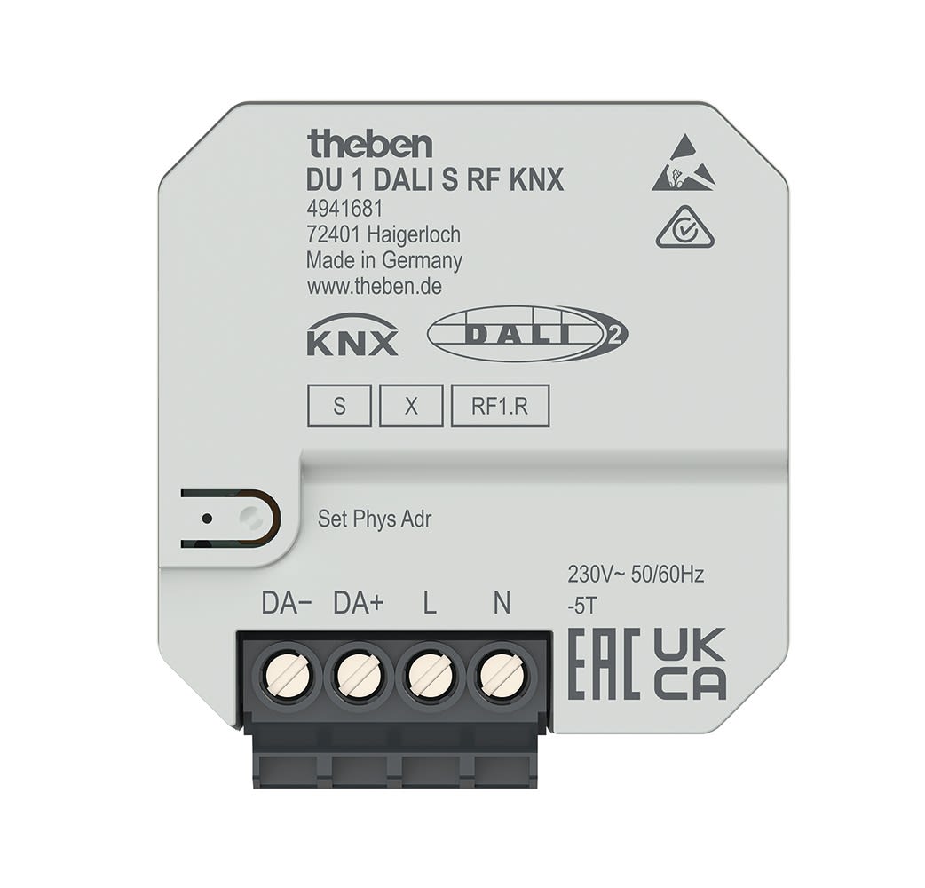 Theben - Actionneur encastré 1 voie DALI, KNX RF, Data Secure, Certifié DALI-2