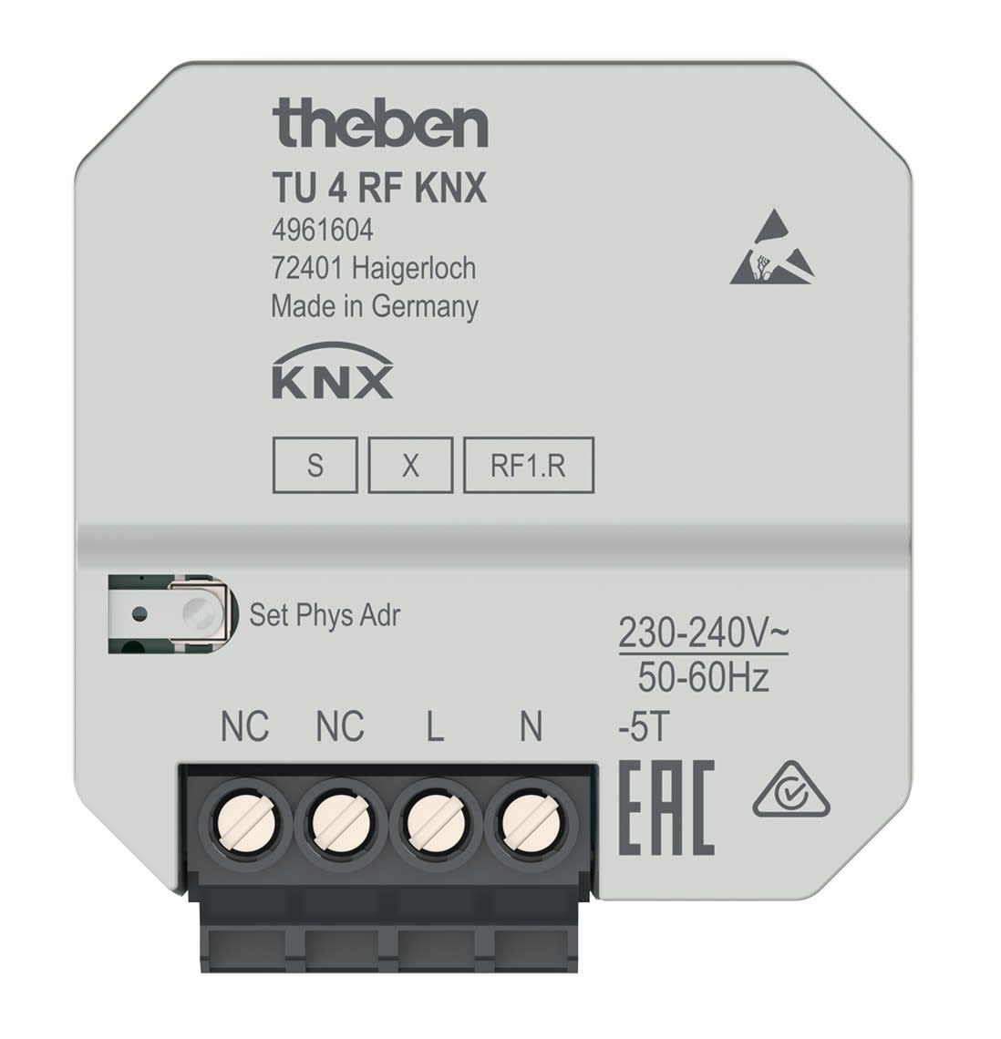 Theben - Interface radio 4 entrées binaires TU 4 RF KNX pour bouton poussoir