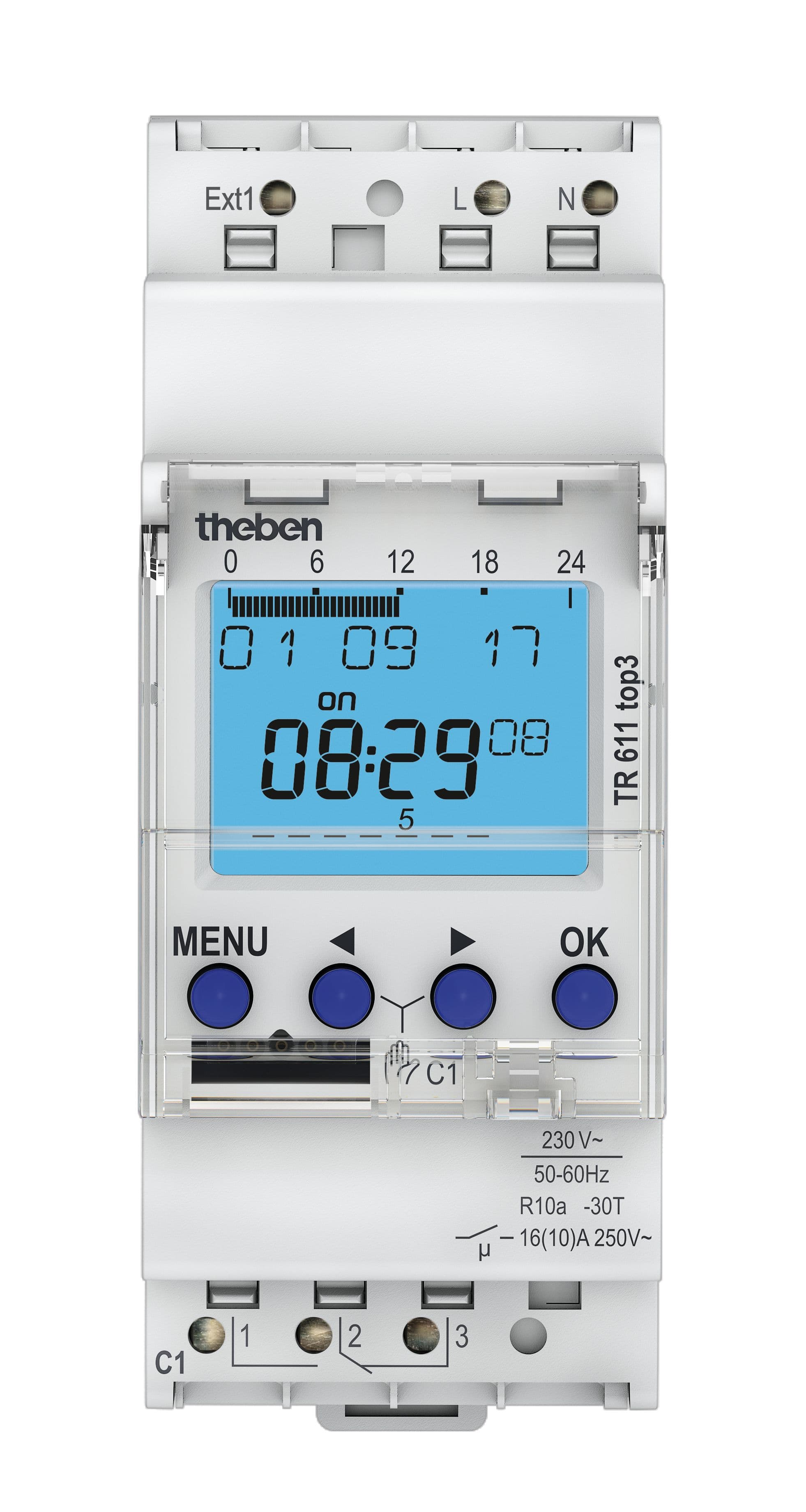 Theben - Horloge hebdomadaire digitale 24h 7j. 84 pas de prog.Compatible OBELISK top3 BLE