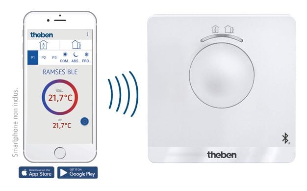 Theben - Thermostat d'ambiance 24h 7j 230 V Bluetooth