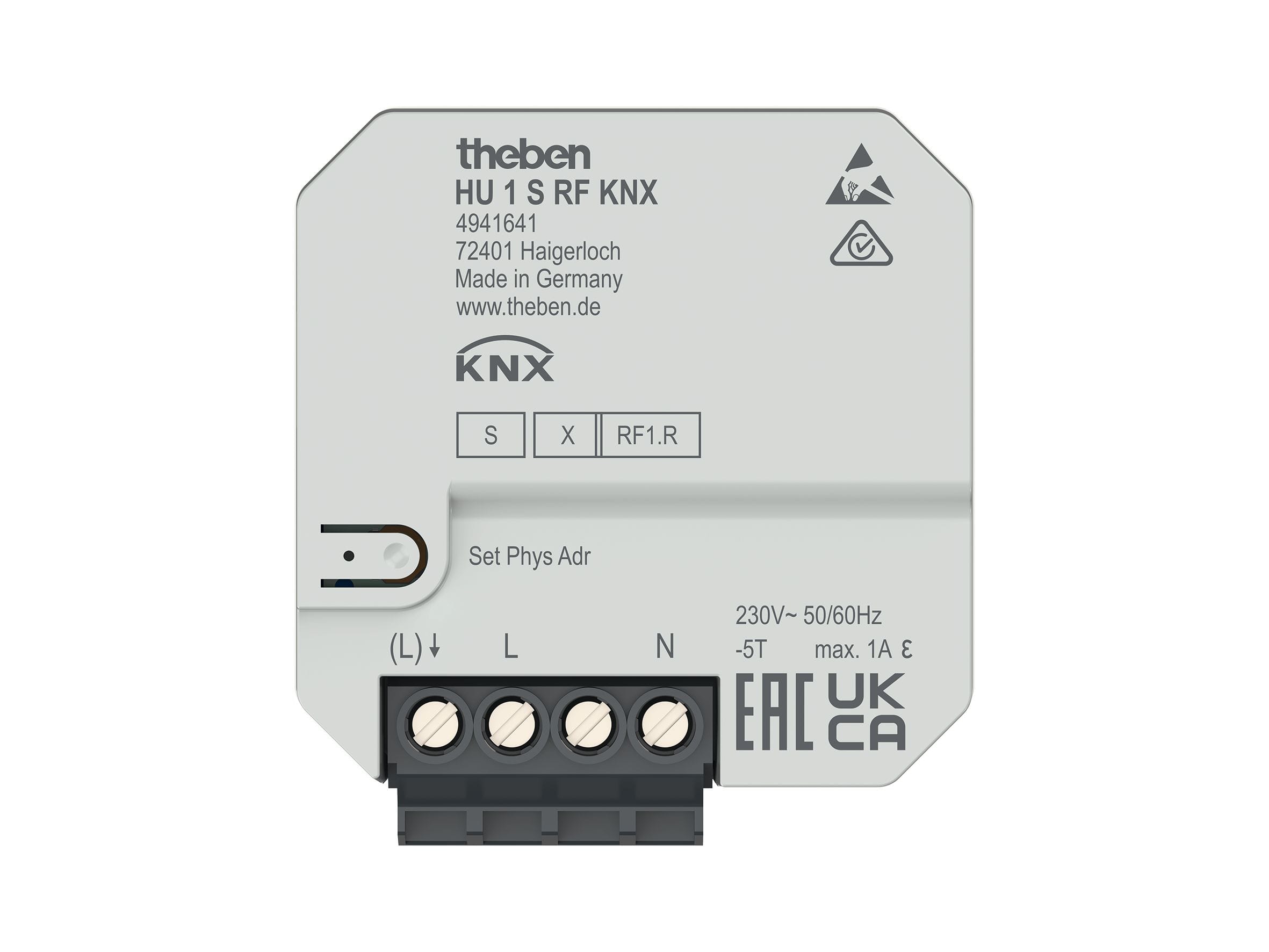 Theben - Actionneur de chauffage radio encastré à 1 canal KNX RF