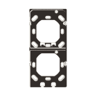 Theben - Plaque de montage verticale noire 2 postes iON BK