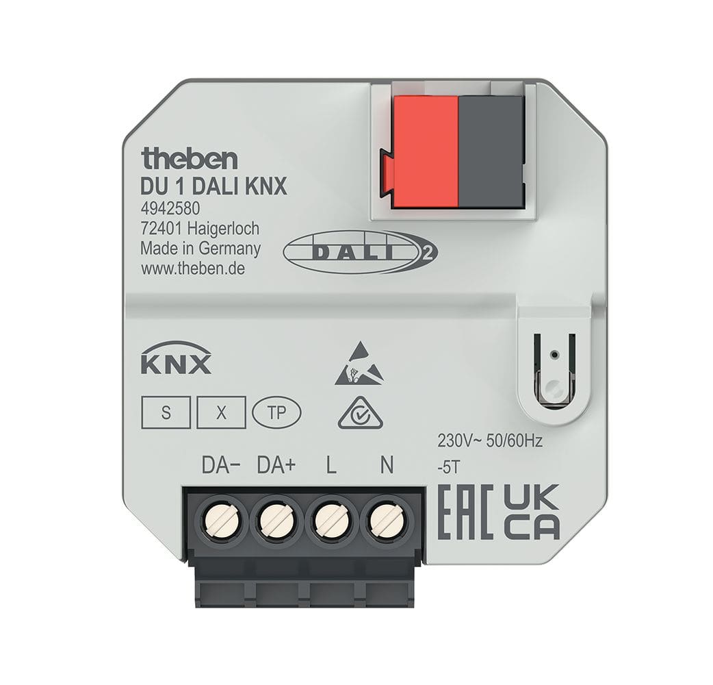 Theben - Actionneur encastré 1 voie DALI, KNX TP, Data Secure, Certifié DALI-2