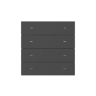 Theben - Façade iONprime PB Classique noir soft 4 touches-8 appuis