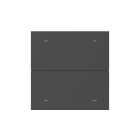 Theben - Façade iONprime PB Aluminium noir mat 2 touches-4 appuis