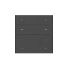 Theben - Façade iONprime PB Aluminium noir mat 4 touches-8 appuis