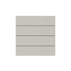 Theben - Façade iONprime PB Classique gris soft 4 touches-8 appuis