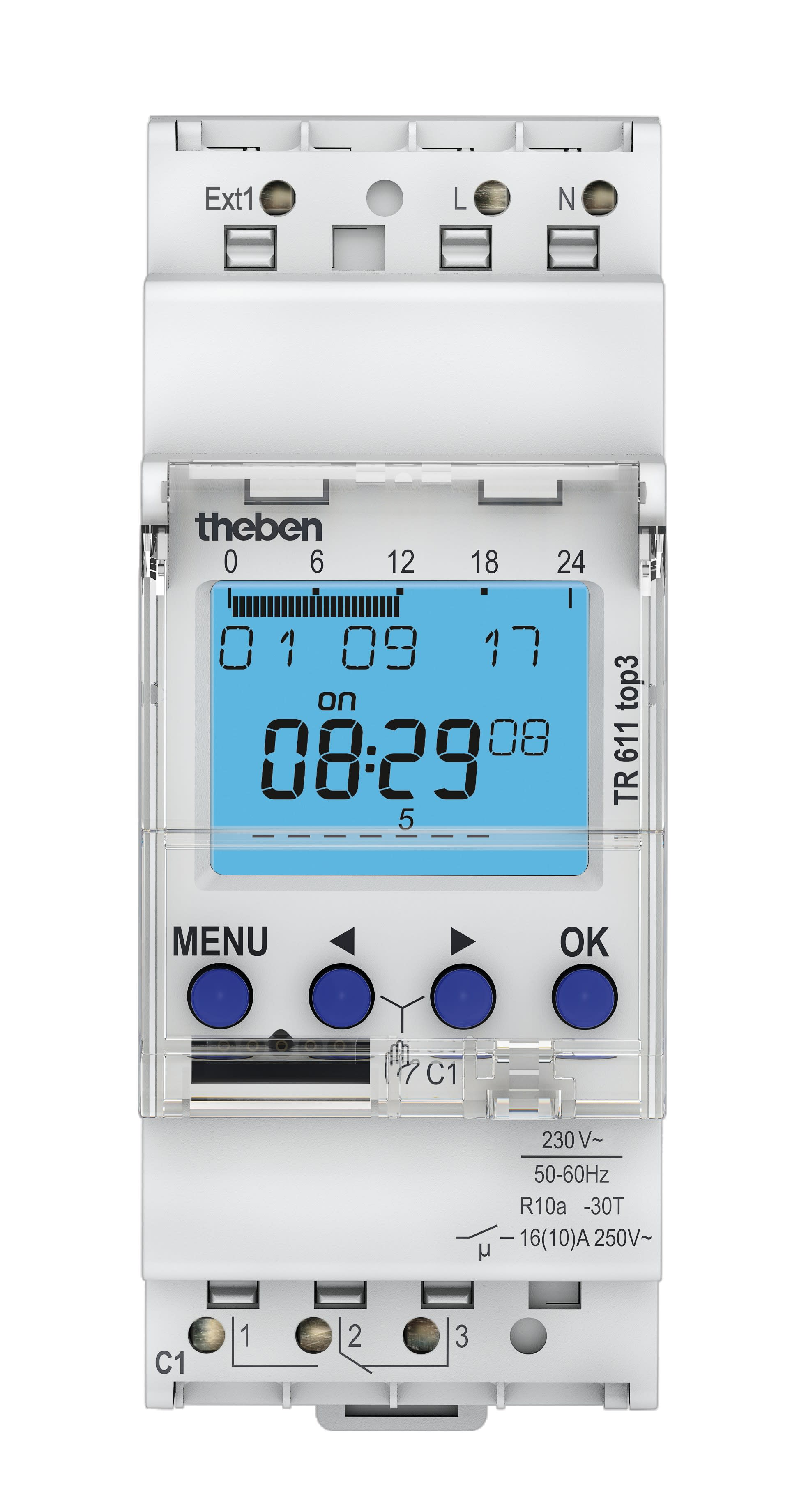 Theben - Horloge hebdomadaire digitale 24h 7j. 84 pas de prog.Compatible OBELISK top3 BLE