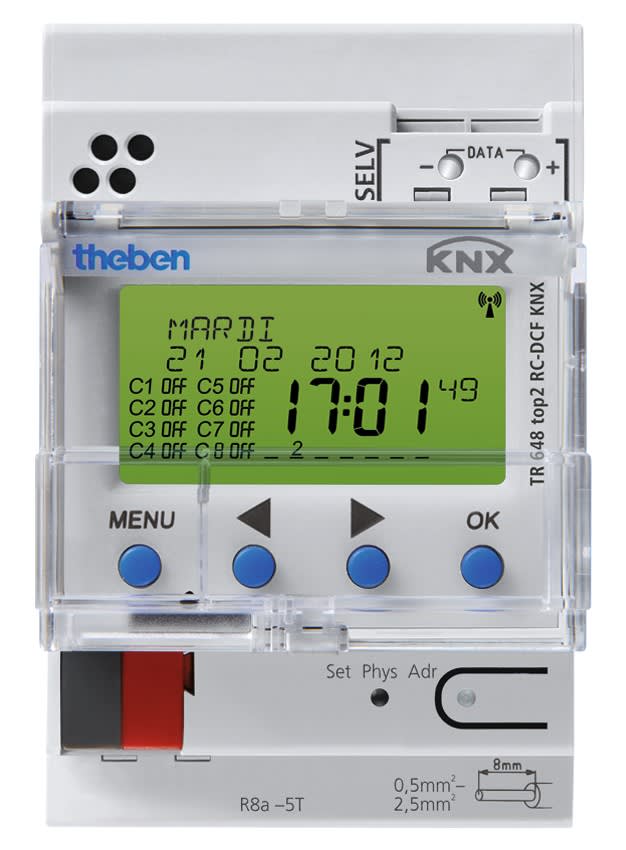 Theben - Horloge annuelle et astronomique digitale KNX 8 c DCF