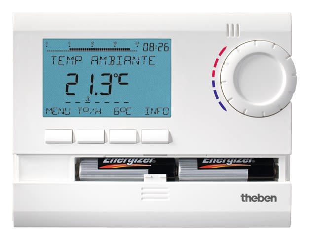 Theben - Thermostat d'ambiance digital 3 programmable 24h 7j piles