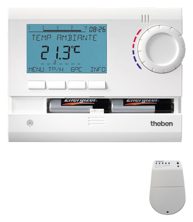 Theben - Thermostat d'ambiance programmable digital radio 1 zone