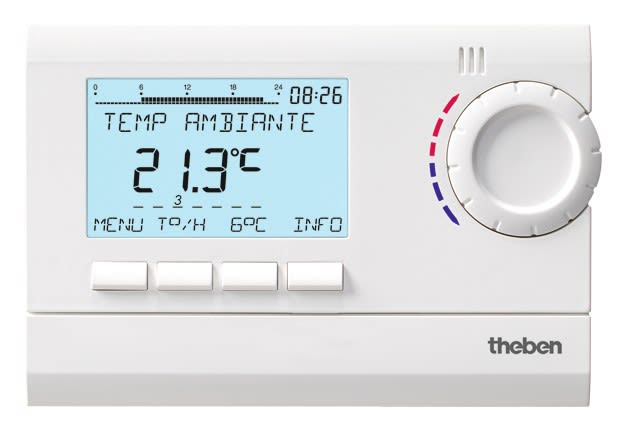 Theben - Thermostat d'ambiance digital 7j blanc 230 v