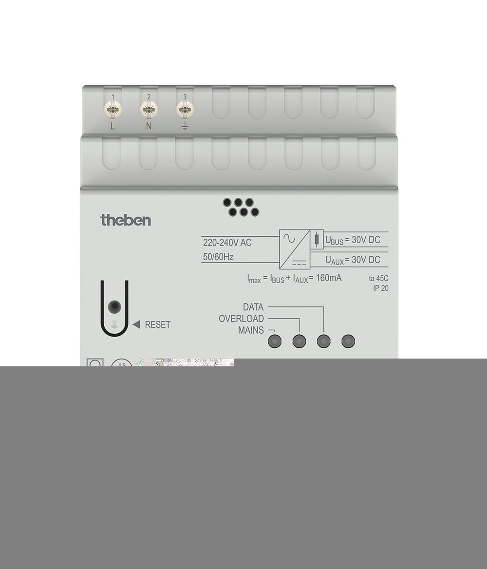 Theben - Alimentation 160 mA T KNX. Tension auxiliaire 30 V DC.
