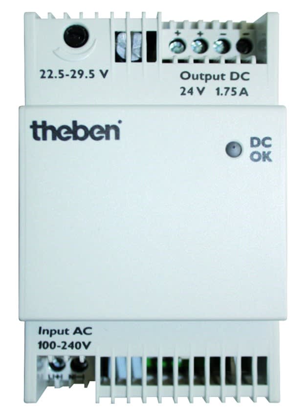 Theben - Alimentation fixation modulaire 24 V DC. Largeur 52 mm