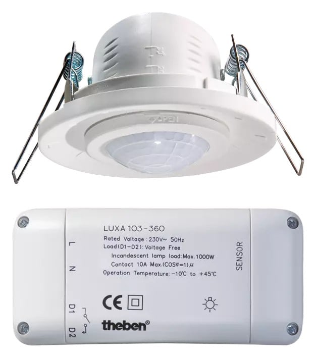 Theben - Détecteur mouvements plafond 360° 2 c encastré