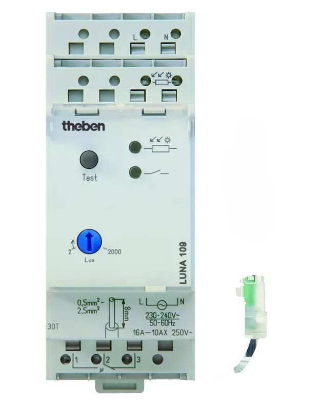 Theben - Interrupteur crépusculaire 2 à 2000 lux réglage analogique cellule saillie