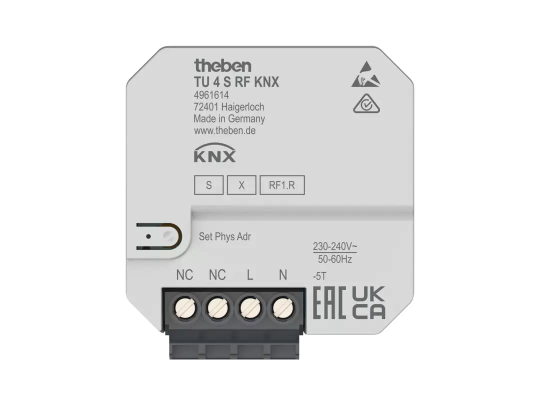 Theben - Interface radio encastrée pour bouton-poussoir à 4 canaux, KNX RF