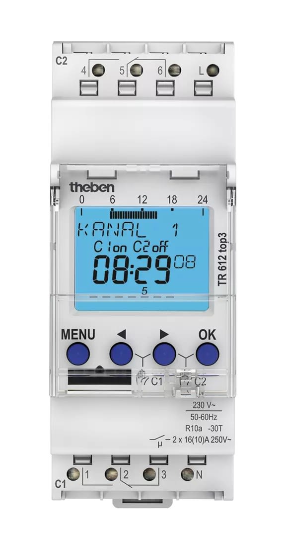 Theben - inter horaire digit 24h 7j 2module 2c 230v compatible OBELISK top 3 Bluetooth