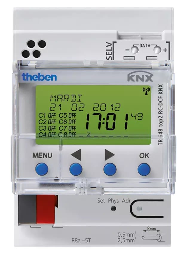 Theben - Interrupteur horaire digital annuel 8 c DCF KNX