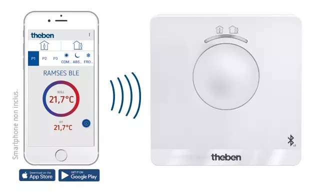 Theben - Thermostat d'ambiance 24h 7j 230 V Bluetooth