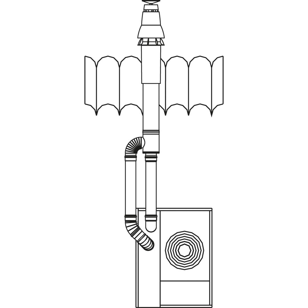 AXELAIR - Kit ventouse toiture AGHS90 à 120PC