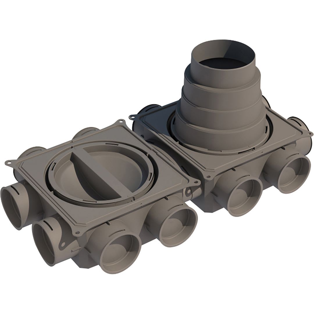 AXELAIR - Plénum 1 entrée 125/160, 12 piq. 75