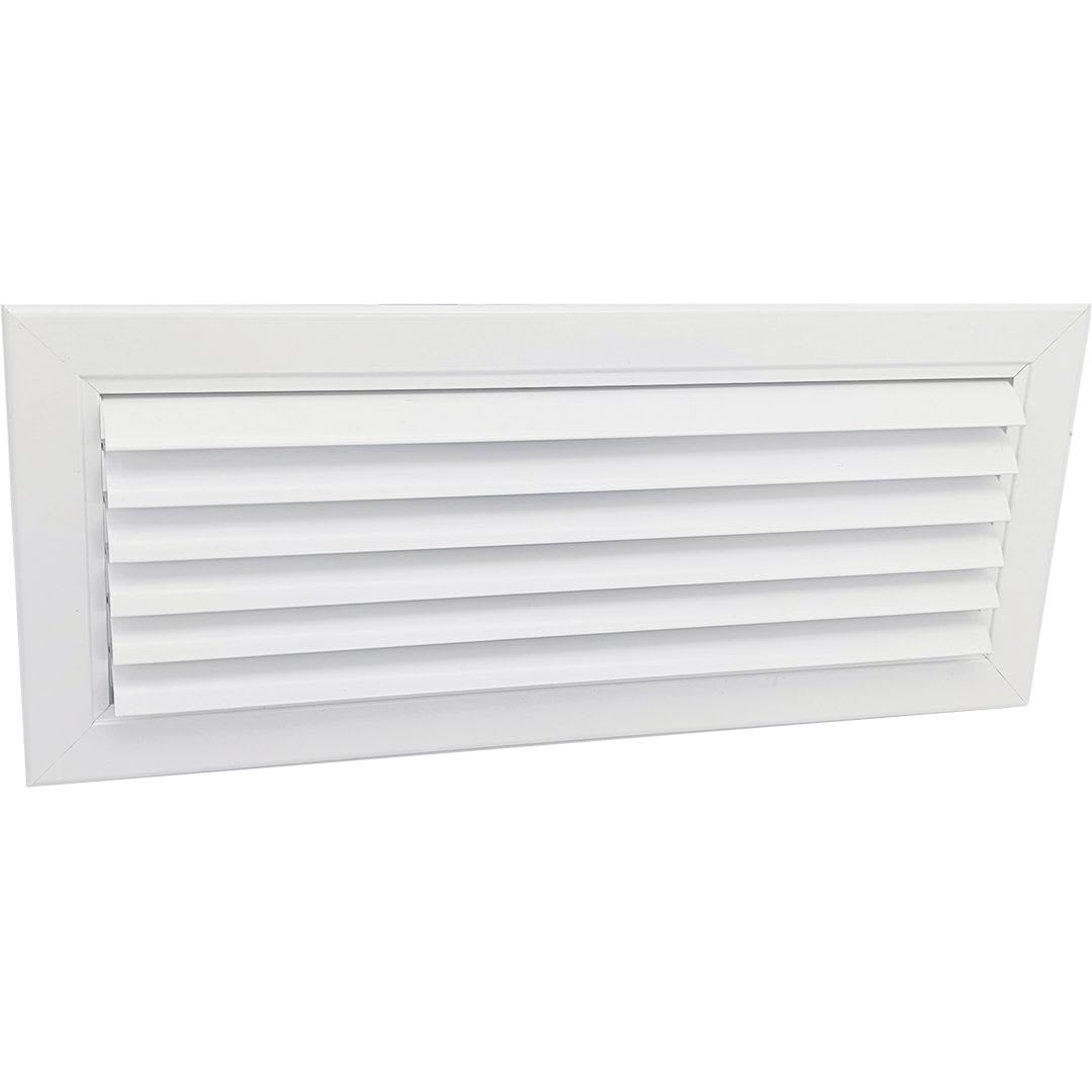 AXELAIR - Gril lame courbe Al blc 400x100
