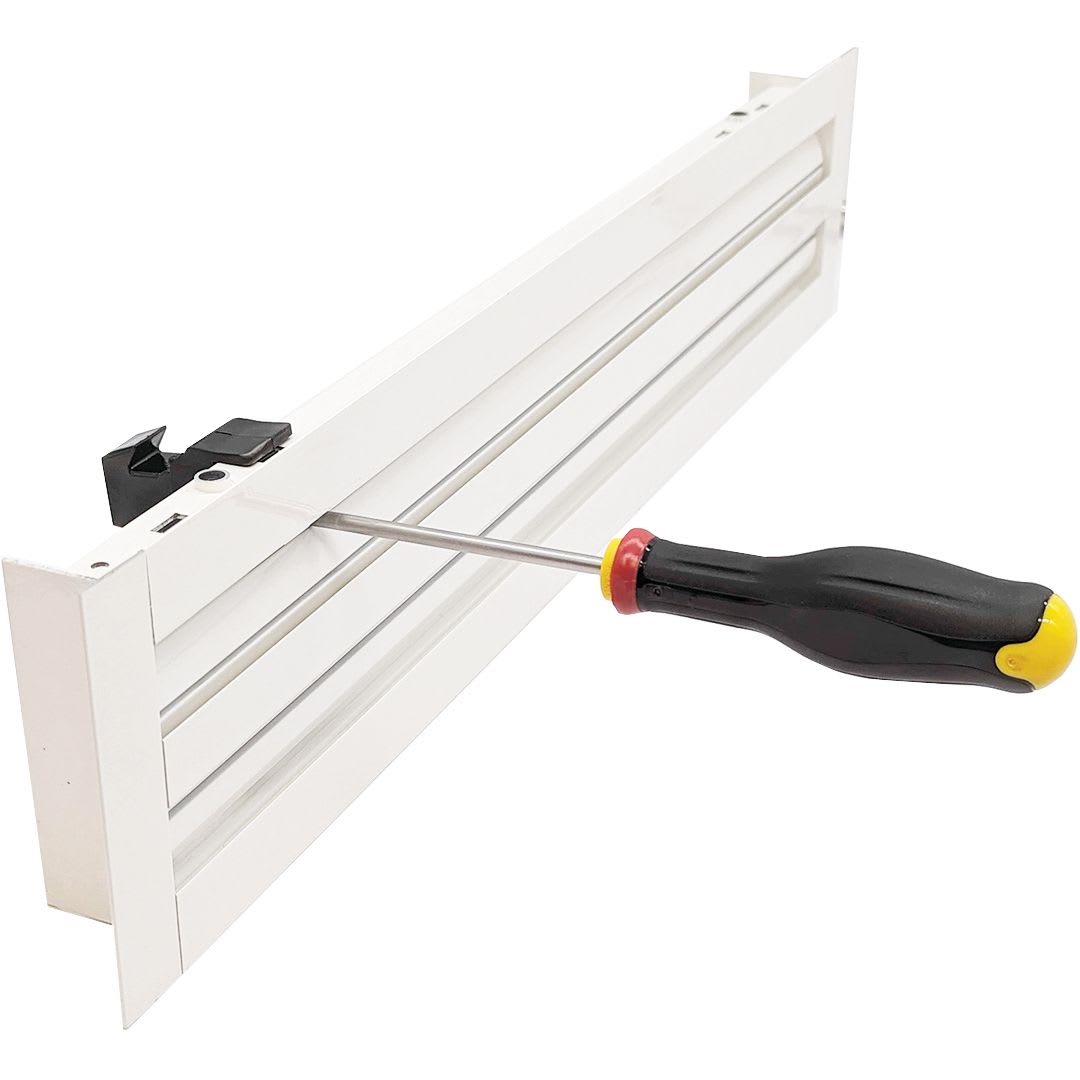 AXELAIR - Diffuseur lin.rég. 1 fente alu blc L1000