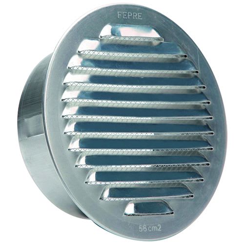 AXELAIR - Grille alu enc.mstiq ailettes ø80 brch