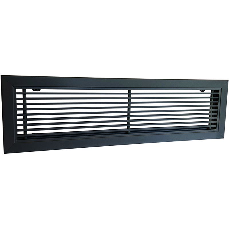 AXELAIR - Gril liné alu noir fix50x15clips Pfiltre