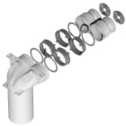 AXELAIR - Adap coudé double PEHD ø90 bche ø125