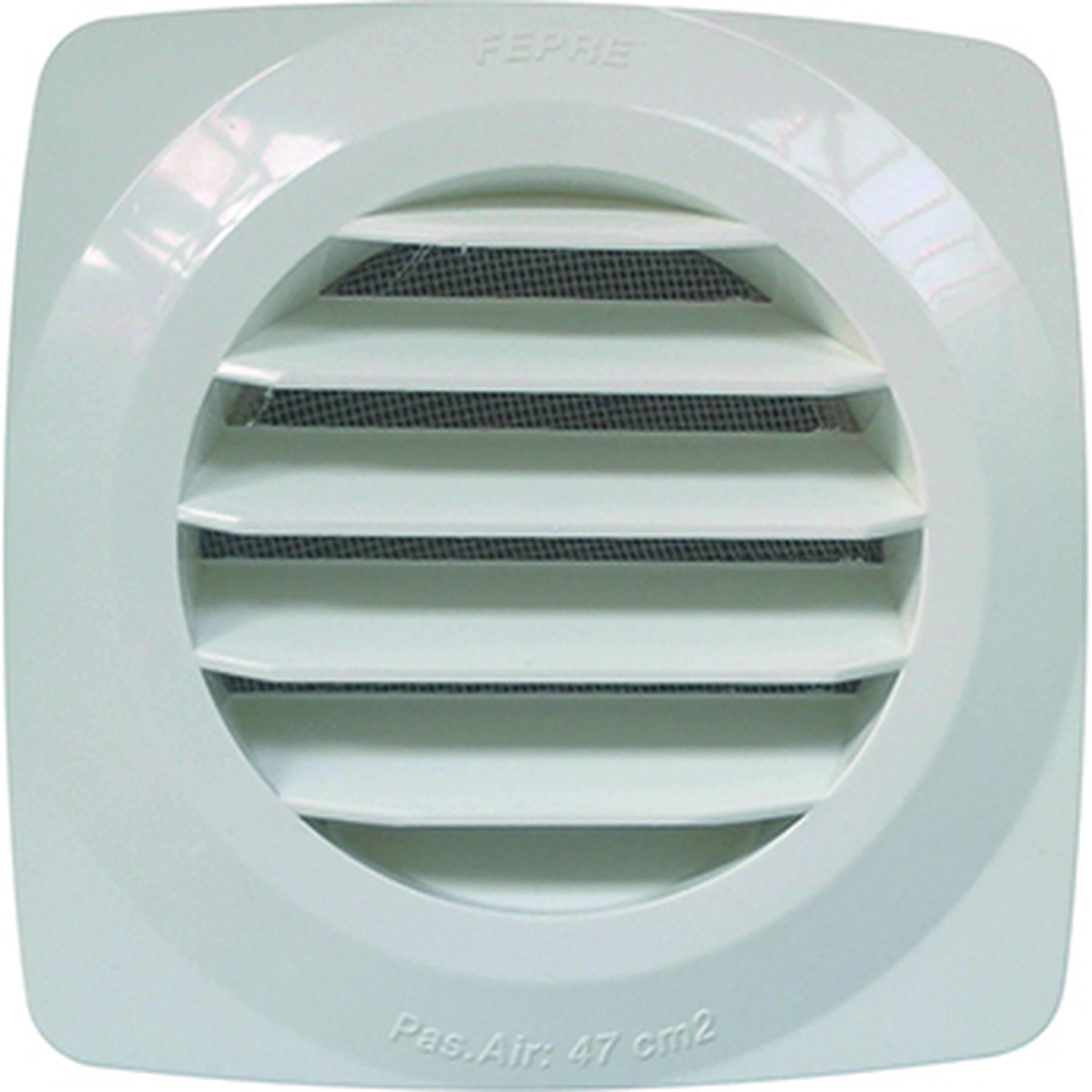 AXELAIR - Gril plast blc enc.125x125 tubø100 14cm2