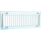 AXELAIR - Grille dble défl. clips alu blc 300x150