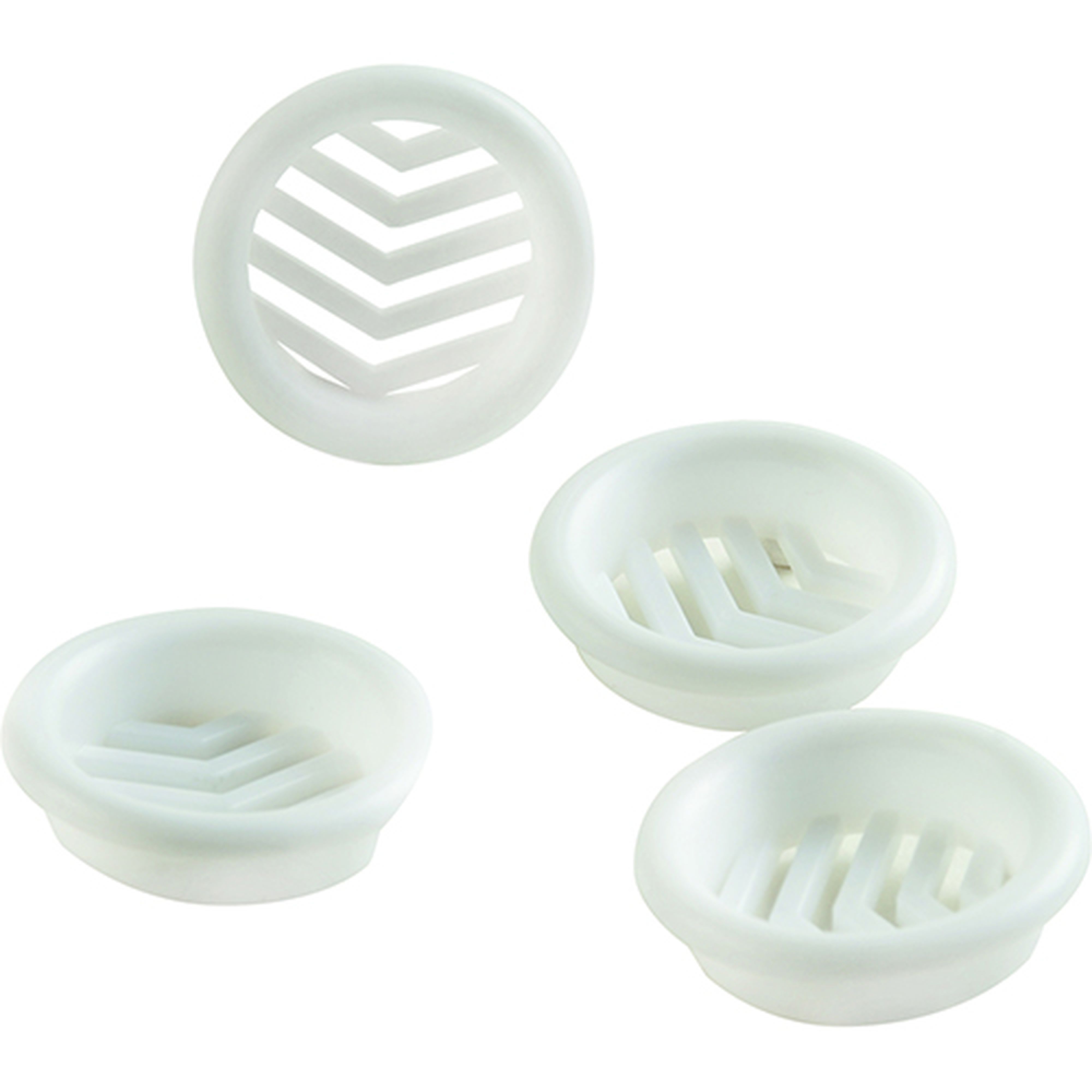 AXELAIR - Gril plast blch enc. ø32 6,5cm3 lot de 5