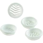 AXELAIR - Gril plast blch enc. ø32 6,5cm3 lot de 5
