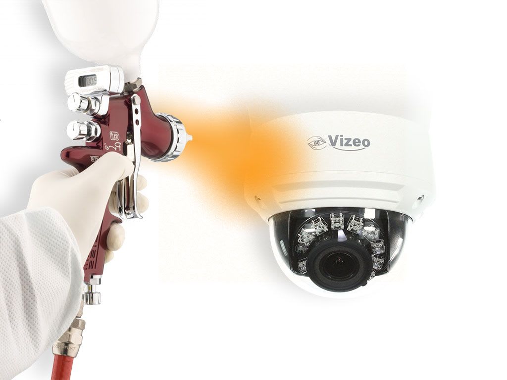 VIZEO - Passage en peinture d'une camera en NOIR RAL9005 ( autre couleur sur demande )