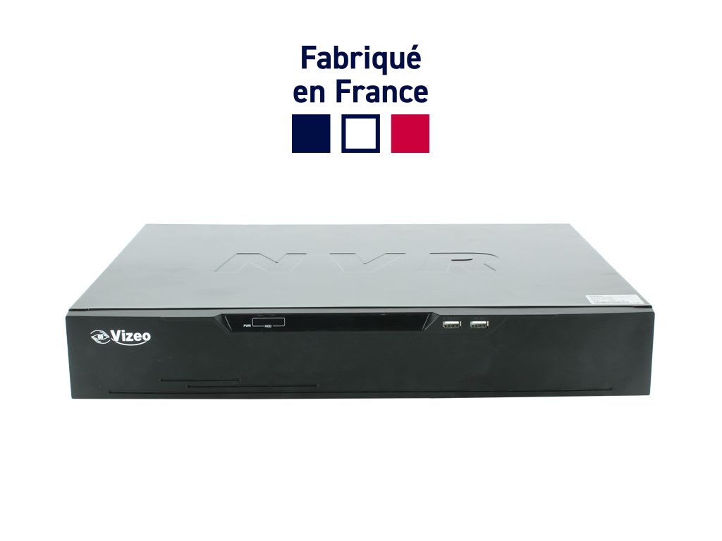 VIZEO - NVR 32 voies, 4K tps réel, double LAN, H265 destiné aux projets intégrée