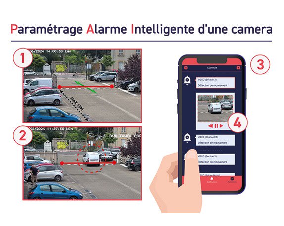 VIZEO - Parametrage Alame Intéligente ( par camera ) Prestation de service via internet