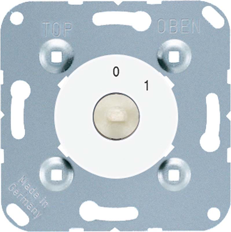 Jung - Inter rotatif, IN 2 poles 20AX 250V unipolaire blanc