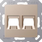 Jung - Enjo pour deux noyaux Modular Jack / A 500 Champagne